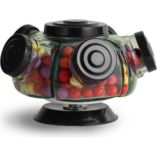 Mini Baleiro Giratório de Vidro Bomboniere Porta Doces e Balas Antigo Colorido em Oferta na Shopee