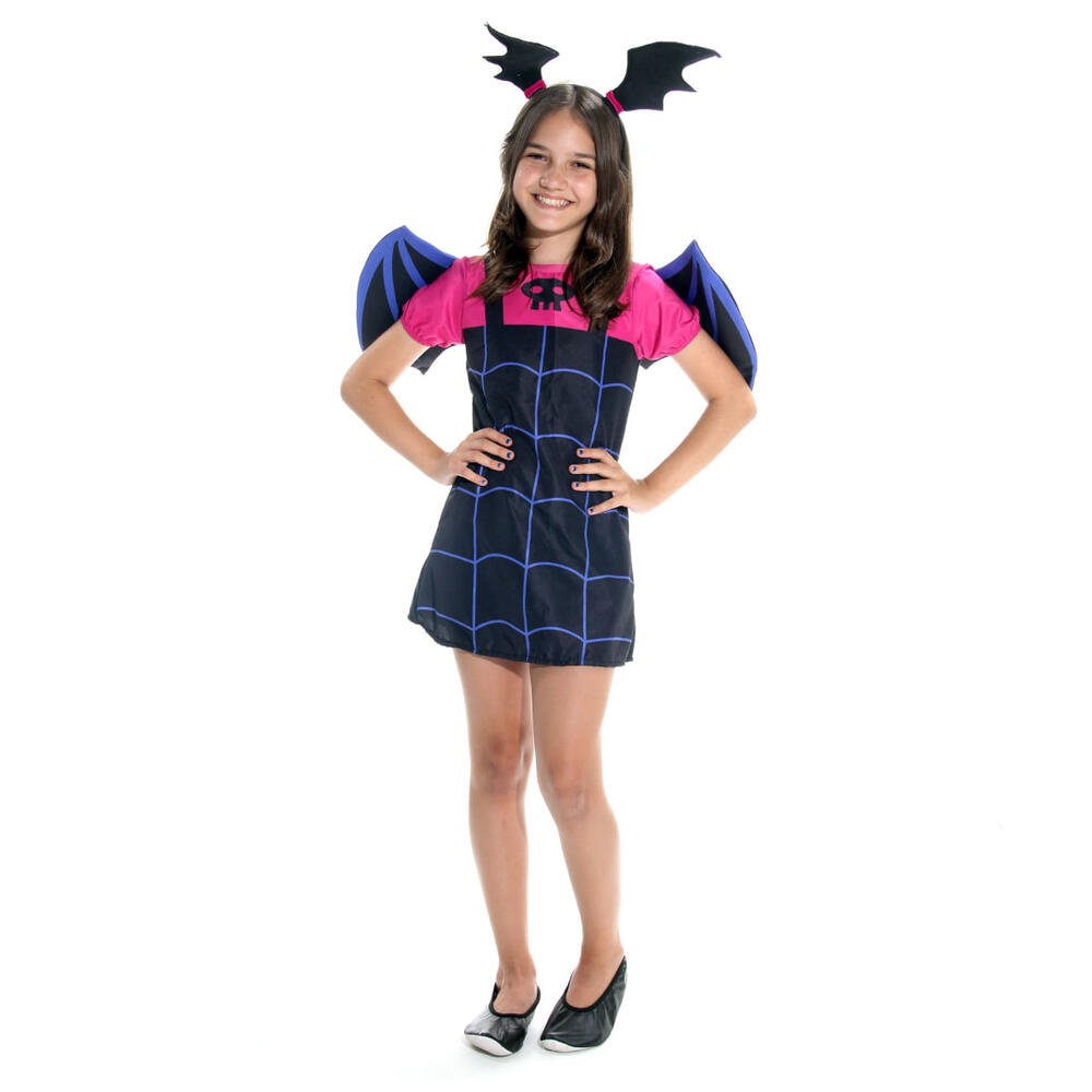 Fantasia Vampirinha Disney Infantil Original C/ Asa Tiara