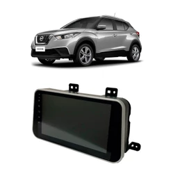 Moldura Multimidia 9 Pol Nissan Kicks 2016 a 2022 Preta