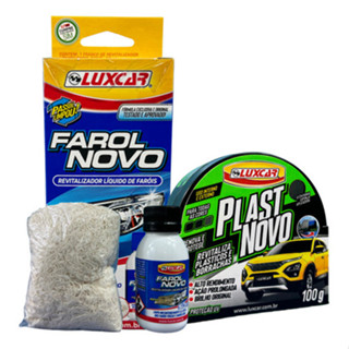 Limpa Farol Tira Amarelado + Renovador Plásticos Parachoque em Oferta na Shopee