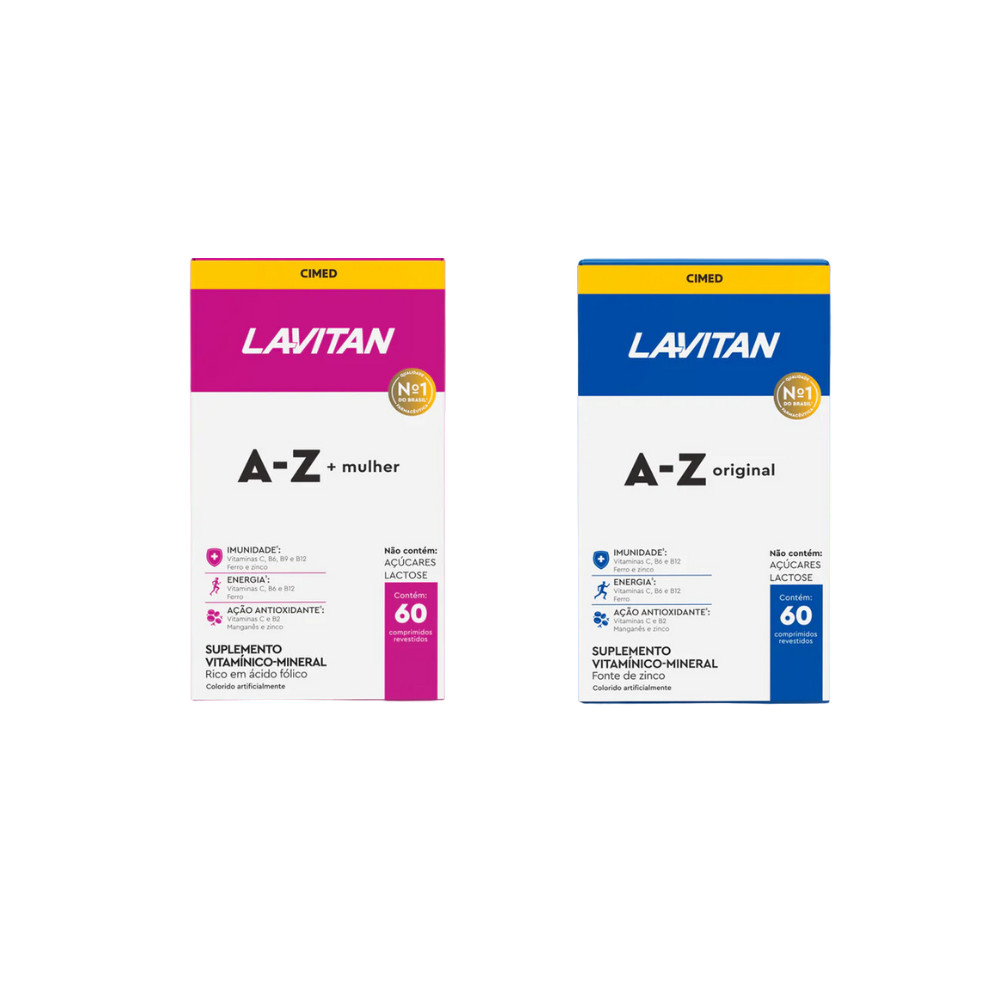 Kit Lavitan 1 A-Z Mulher + 1 A-Z Original - 60 Cpr - Cimed