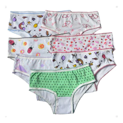 Kit Calcinha Infantil Feminina Menina Multicolorido