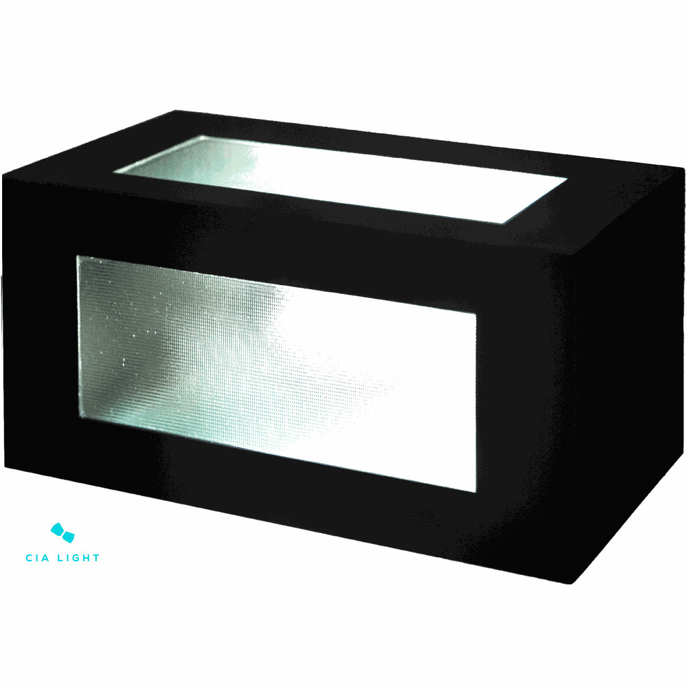 Arandela de Parede Externa Alumínio 11x11x23cm 1xE27 IP65 D&D Iluminação Preto