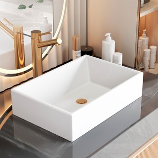 Cuba Pia Retangular Para Banheiro Sanitário Lavabo Sobrepor Bancada 40x28 Retangular