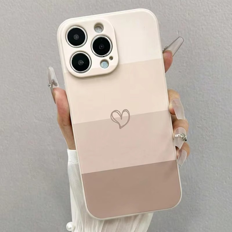Capa De Telefone Pintada Em Forma De Coração Para Samsung S25 S22 S24 Plus Ultra S24 FE S2...