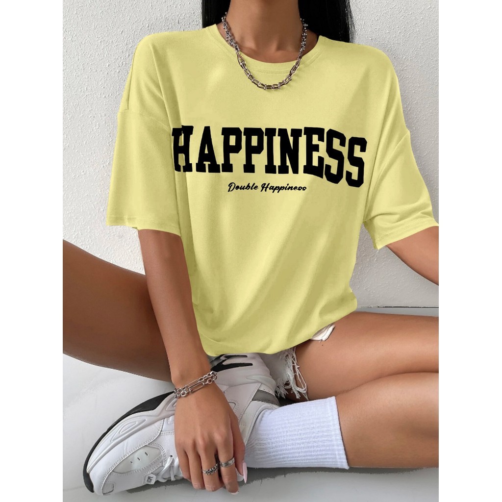 Camisa Academia Unissex Estampa Double Happiness Oversized Plus Size  Personalizada