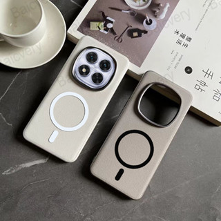 Para Redmi Note 14 Pro 5G 4G + Plus Textura De Couro Capa Traseira Com Adesivo Magnético em Oferta na Shopee