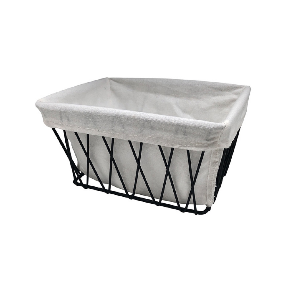 Cesto Aramado C/ Forro Pães Torradas Café Da Manhã Mesa Posta Pequeno Multiuso - Oikos