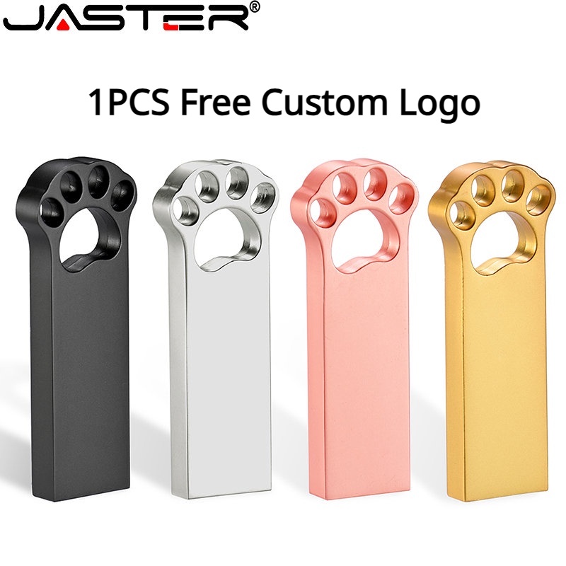 JASTER USB KeyChain Drive 128GB Garra De Gato Flash 64GB Pendrive 16GB 2.0 Memory stick 8GB Cartão De Memória Rápido 4GB