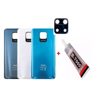 Kit Redmi Note 9s Tampa Traseira de vidro + Lente + Cola 15ml Transparente