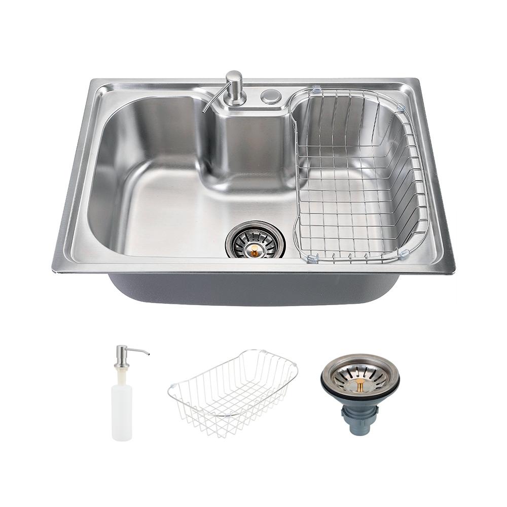 Cuba para cozinha gourmet pia aço inox com acessórios Carajás Pingoo em Oferta na Shopee