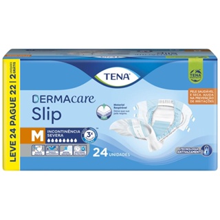 Fralda Geriátrica Tena Slip Dermacare M Leve 24 Pague 22 em Oferta na Shopee