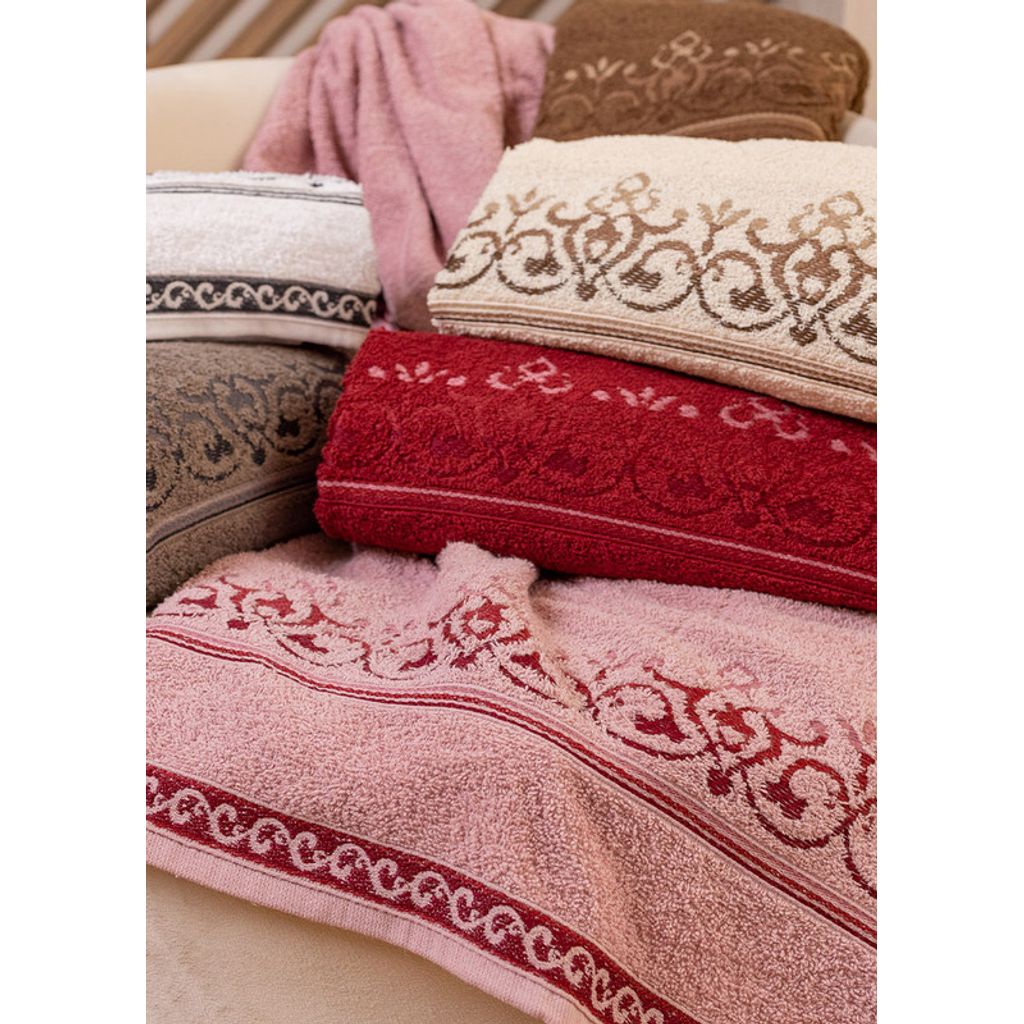 Toalha Rosto Jacquard Castle Lilac - Tecelagem Valle