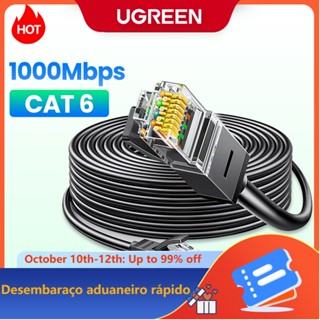 UGREEN Cat 6 Ethernet Cabo Redondo Plano 1000Mbps Rede Lan UTP Gigabit Fio De Para Roteador RJ45 Notebook