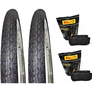 Par De Pneu Bike 26x1.1/2 Barra Forte Manga Turbo+2câmera 26