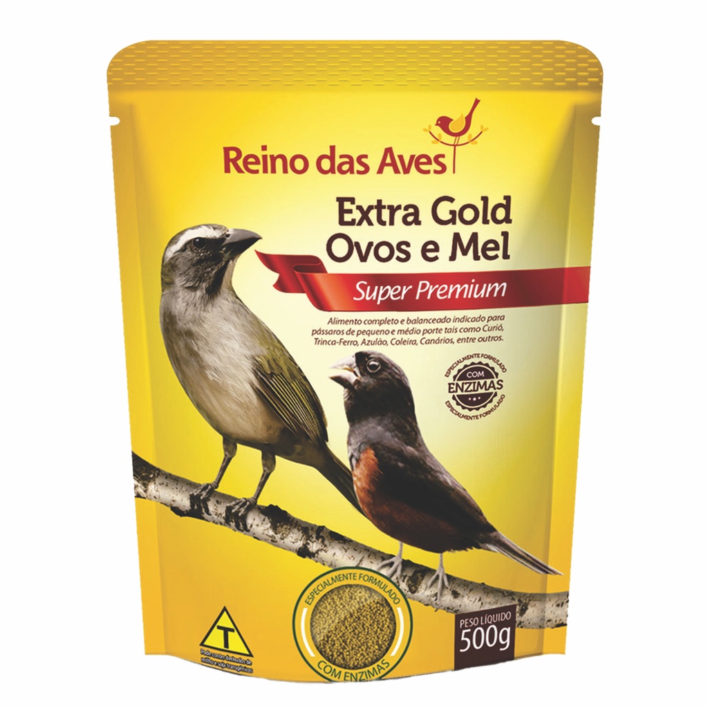 Extra Gold Ovos E Mel 500g Extrusada - Reino Das Aves em Oferta na Shopee