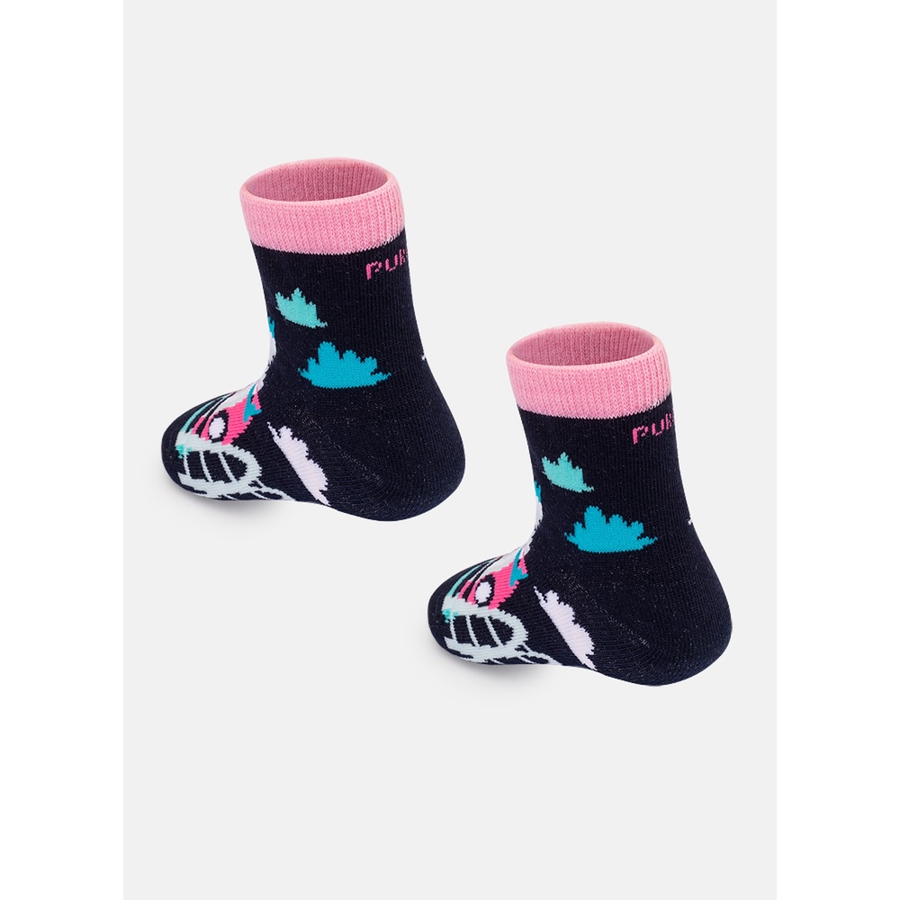 Detalhes do Meia Soquete Cano Médio Bebê Menina Vaca - Puket
