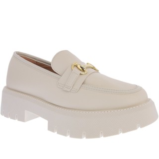 Mocassim Vizzano Plataforma Tratorado Fivela Off White