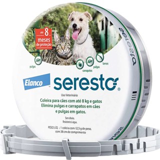 Coleira Seresto Antipulgas 38cm Para Cães E Gatos De Até 8kg