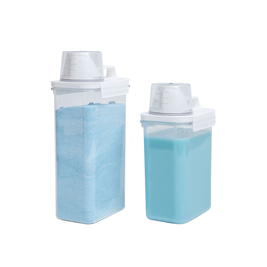Kit de 2 porta sabão em pó com copo dosador e travas - Oikos - Home & Living