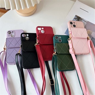 Samsung Galaxy S23 S22 S22 S21 Ultra Plus S23 S21 S20 FE Cordão Cruzado Diamante Porta Carteira De Couro Capa Macia TPU