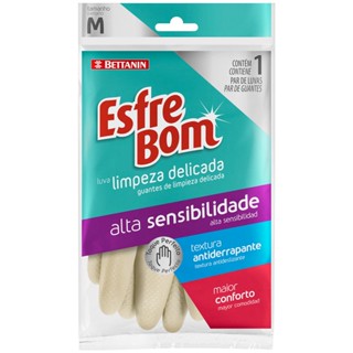 Luva Látex para Limpeza Pesada Média Branca EsfreBom Bettanin