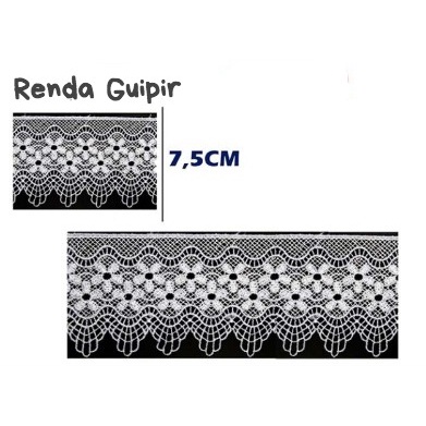 Renda Guipir  CHL-718 4.5 Cm -  Rolo C/13.7 Metros COR:BRANCO