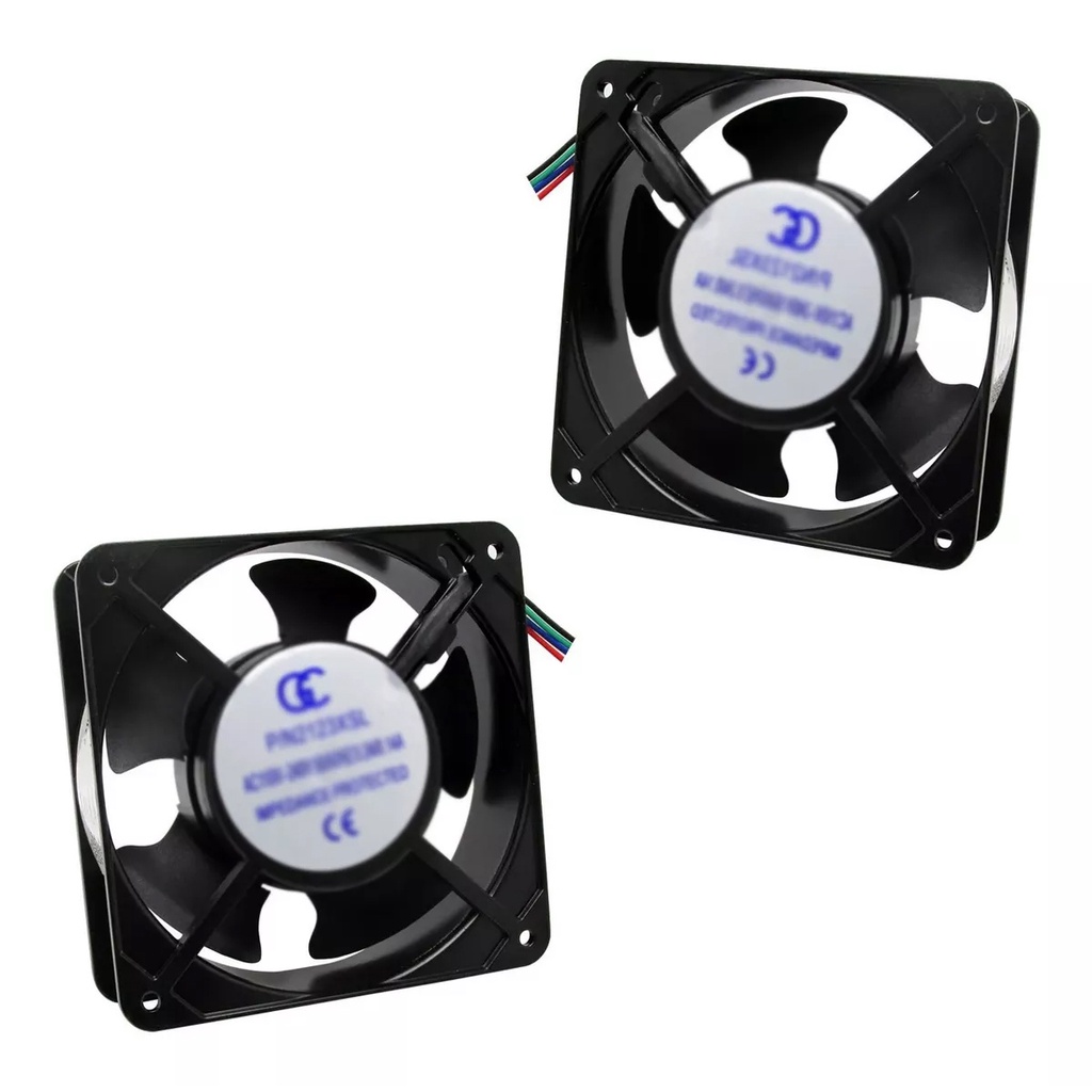 2pcs Ventilador Cooler Ventoinha Metálica 110v 220v Bivolt 1