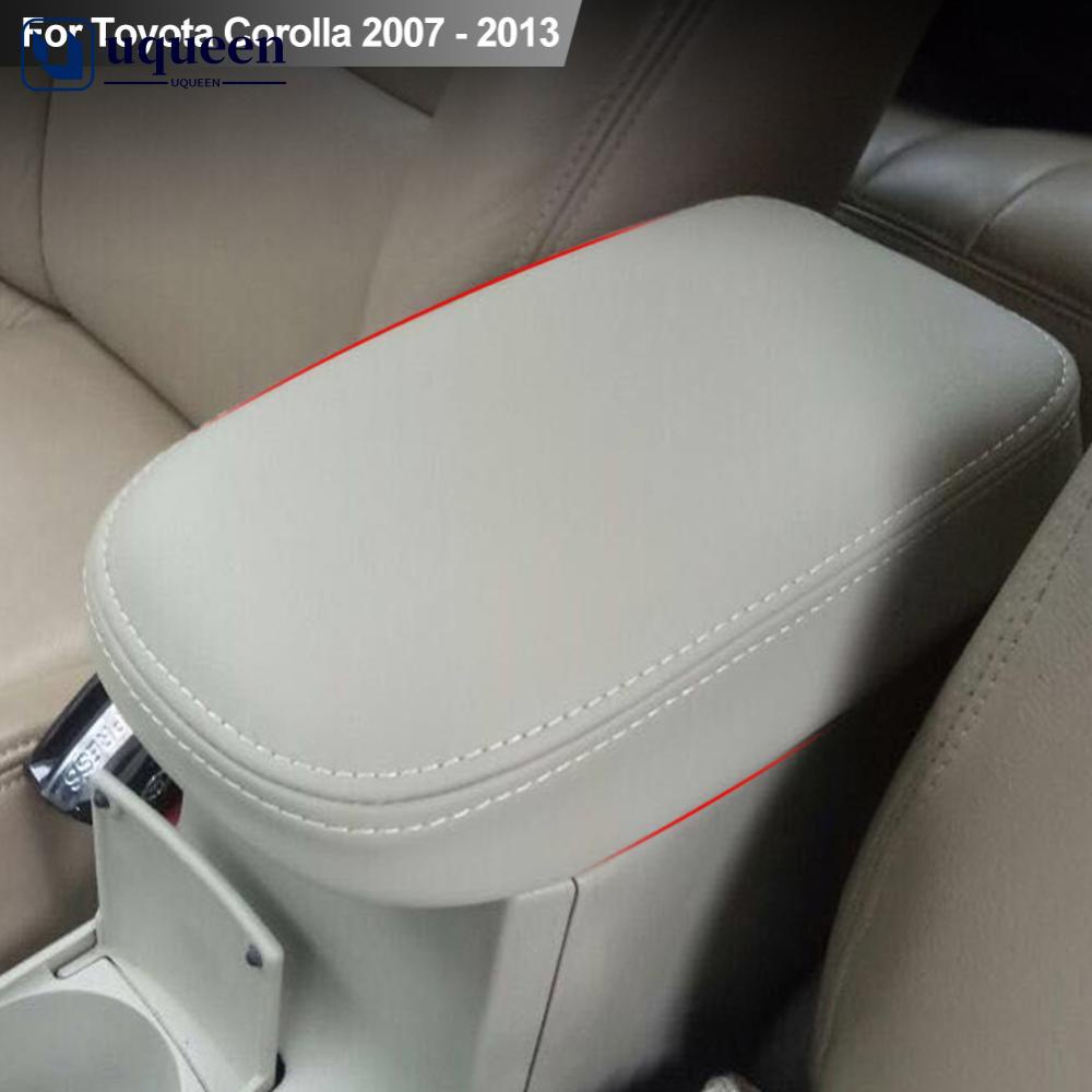 UQCar Armrest Box Center Console Tampa Do Centro De Interiores De Couro De Microfibra Para Toyota Corolla 2007-2013
