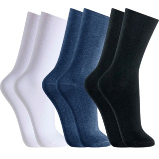 Kit 3 Pares de Meias Social Sem Punho Algodão Masculina Lupo