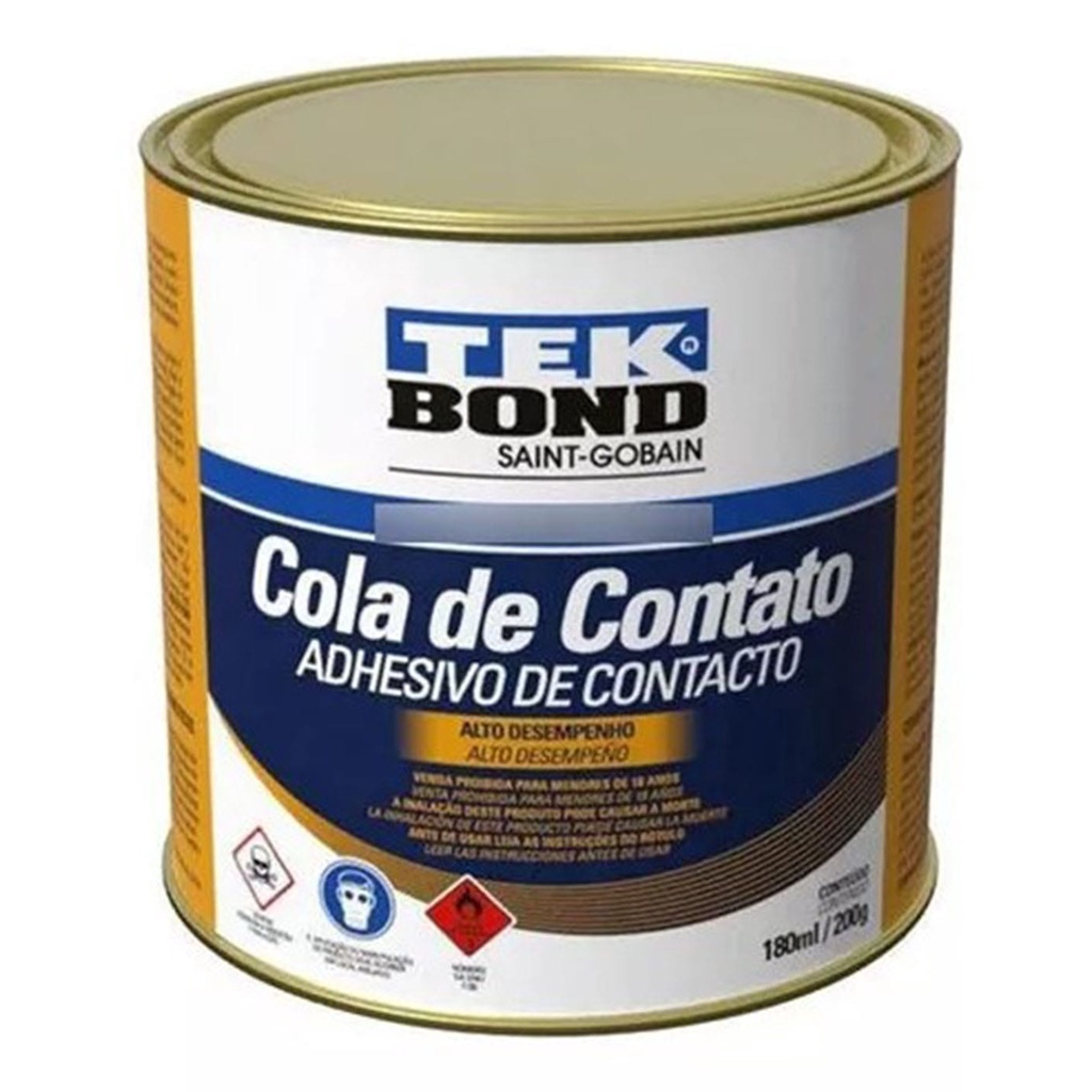 Adesivo Cola De Contato Alto Desempenho 200gr Tek Bond