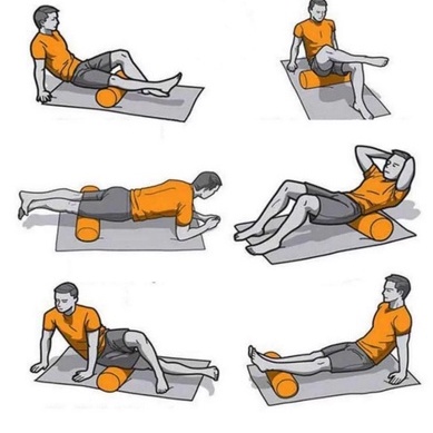 Rolo Massagem Foam Roller Liberação Miofacial Automassagem Soltura 33Cm Yoga Tensão Muscular — imagem 2 de 2