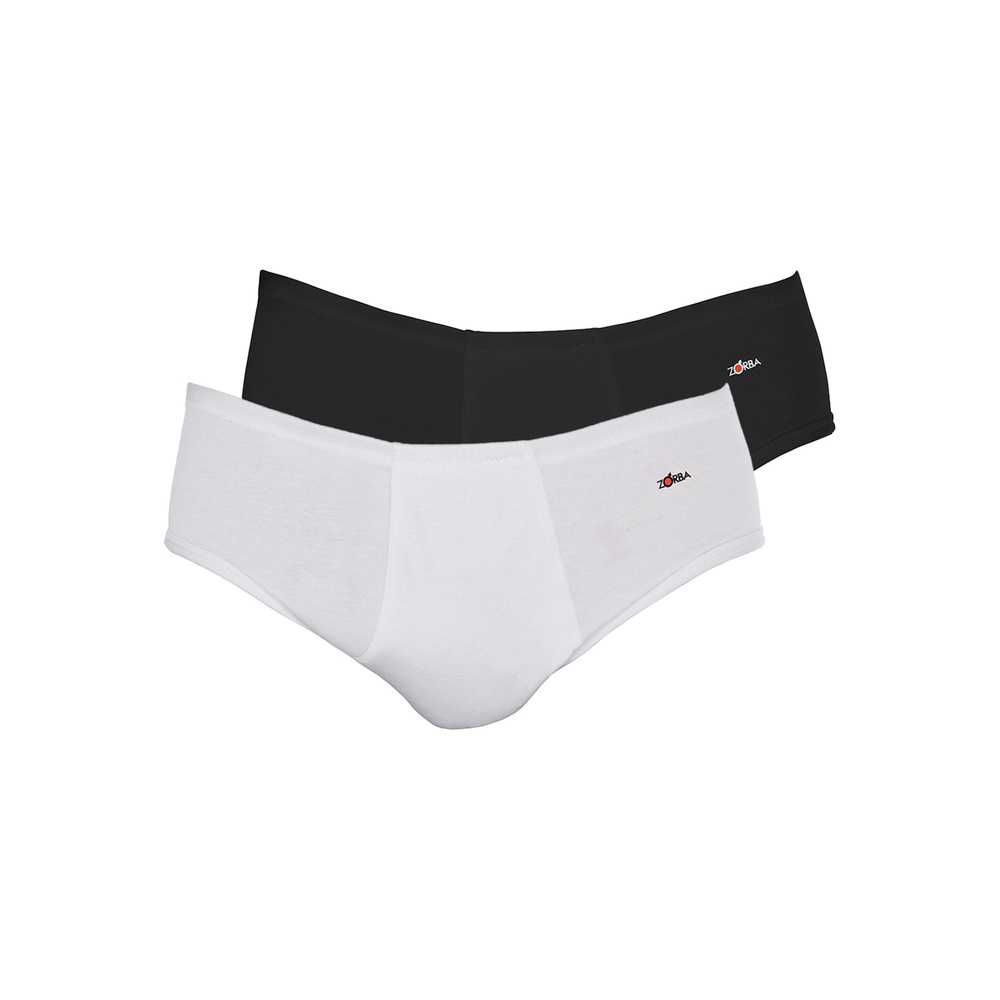 Kit com 2 Cuecas Slip Zorba com Abertura 172 Colorido - Men Clothes