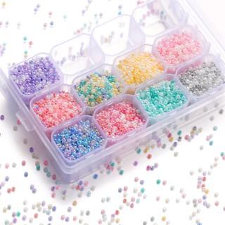 St. Kunkka 10g Contas de Arroz de Vidro de 2mm Conjunto de Cores Mistas para Pulseira de Pulseira de diy feita à mão Acessórios de Vestuário