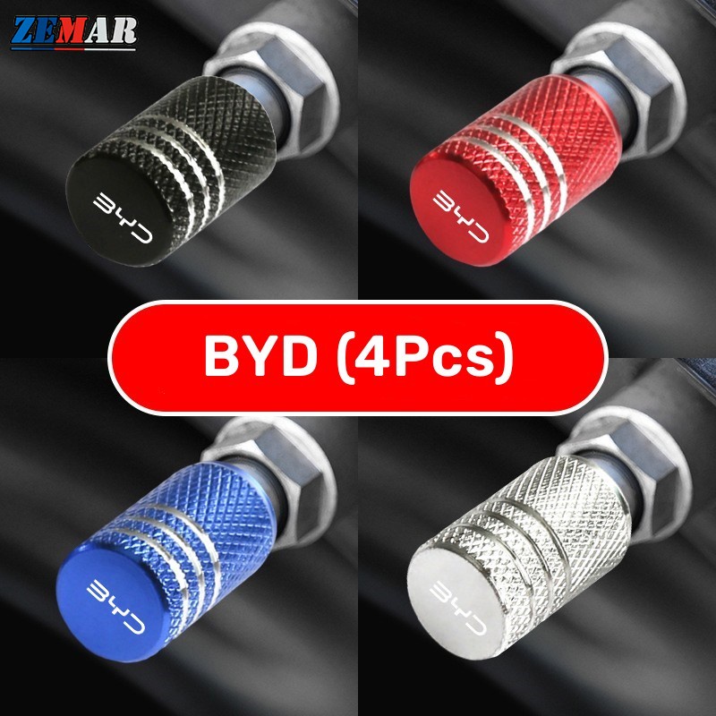 4Pcs BYD Tampas De Válvulas Para Pneus Logotipo De Bicicleta Automotiva Peças Metálicas Atto 3 Yuan plus Dolphin Seal U 4Pcs BYD Tampas De Válvulas Para Pneus Logotipo De Bicicleta Automotiva Peças Metálicas Atto 3 Yuan plus Dolphin Seal U