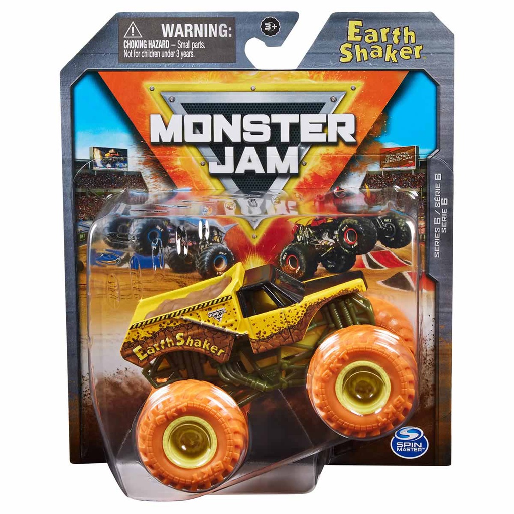 Carrinho Monster Jam 1:64 - Earth Shaker Pneu Laranja - Mom & Baby