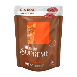 Ração Úmida Quatree Supreme Para Gatos Castrados Carne 85g em Oferta na Shopee
