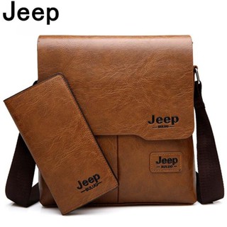 Bolsa de negócios masculina, Kit de 2 peças, carteira masculina + um ombro saco de negócios horizontal