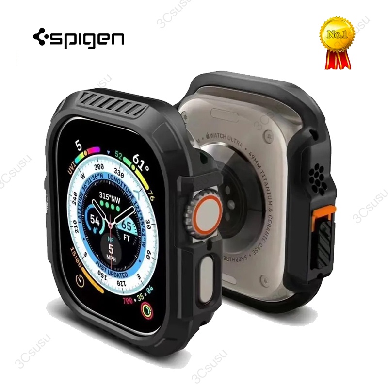 Capa Para PC Spigen Lock Fit Case Adequado Relógio Apple Watch Ultra 2 Série 9 8 7 49 45 41mm Com Caixa De Embalagem