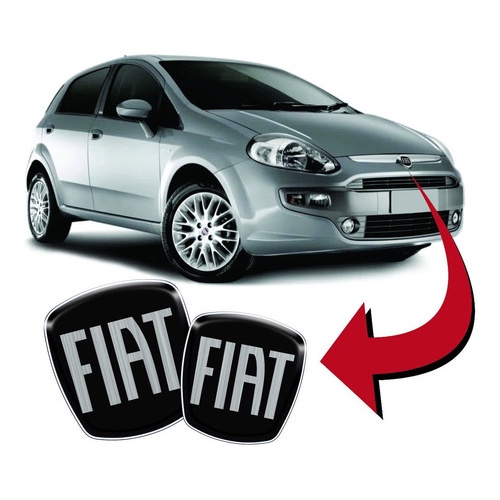 Kit Adesivos Emblema Fiat Black Piano Punto 2008/2014 em Oferta na Shopee