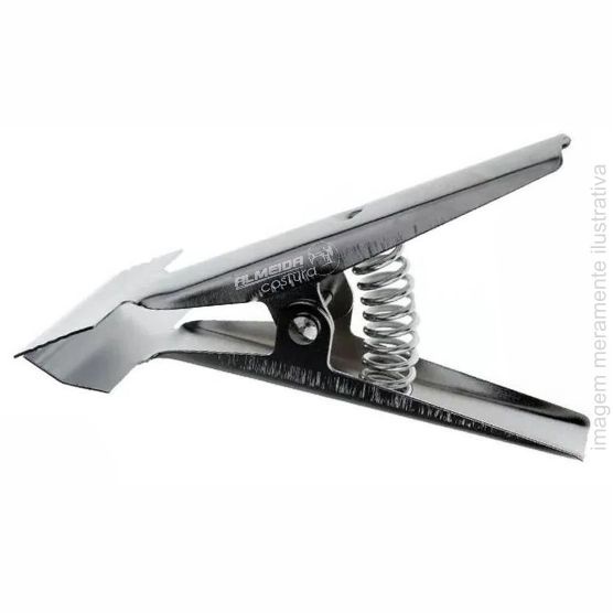 PRENDEDOR DE TECIDO E ENFESTO DENTADO PEQUENO PARA CORTE DE TECIDO - 16 X 7 CM