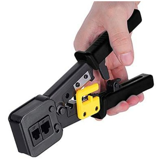 Ferramenta portátil de rede de Ethernet, rede manual, LAN Rj45, alicate de crimpagem, ferramenta multifuncional de reparo de rede, Rj12, Cat5, Cat6, 8p8c, conjunto de alicate profissional resistente para Cr