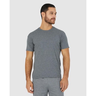 Camiseta Básica Masculina Gola Texturizada Em Algodão em Oferta na Shopee