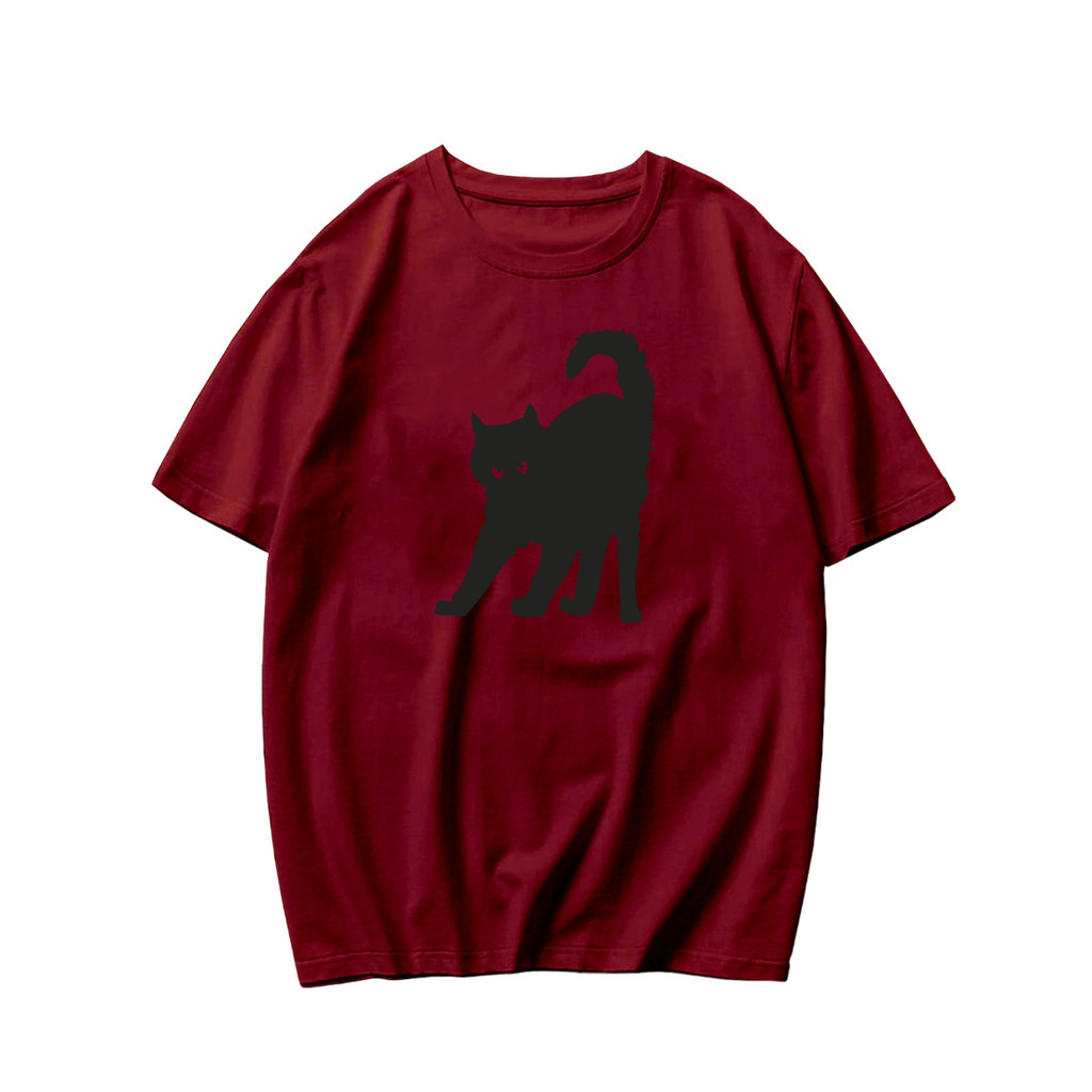 Camiseta Colorido Moderno Personalizado Oversized Unissex Gato Despojada Academia Old School