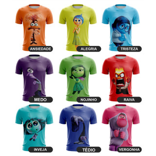 Camiseta Divertidamente Personalizada Personagens fashion