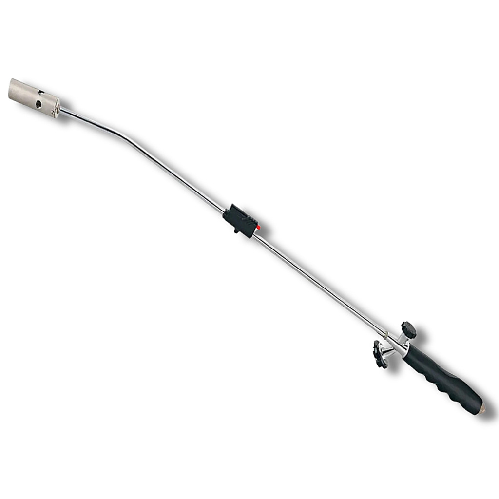 Maçarico Longo Cabo Ergonômico 80cm Acendimento Automático Cartucho Ajuste de Chama Soldagem Reparos