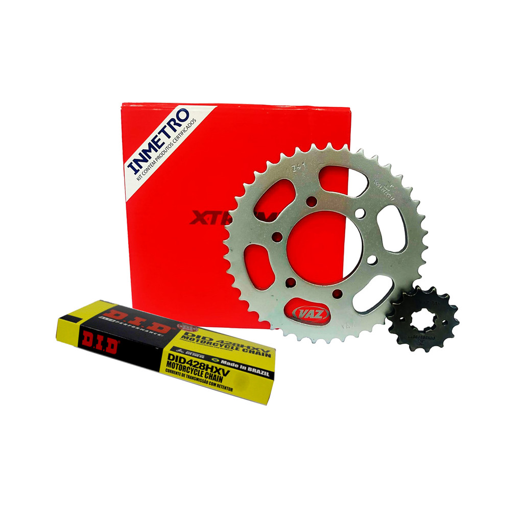 Kit Relação C/ Retentor Xtz 150 Crosser 14 à 24 Vaz + Did
