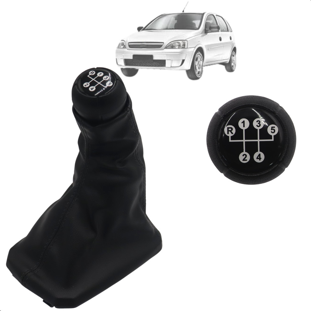 Kit Coifa Manopla Corsa 1994 A 2012 5M Coifa Preta e Bola C/Res.Preta