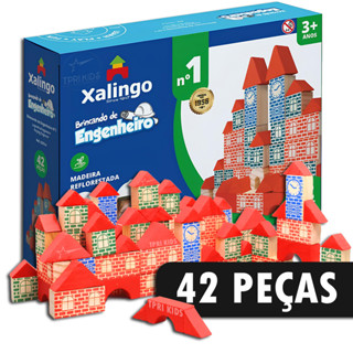 BRINQUEDO EDUCATIVO ENGENHEIRO 42 PEÇAS BLOCOS DE MONTAR INFANTIL MENINO MENINA CRIANÇA BEBÊ TERAPÊUTICOS PEDAGÓGICO em Oferta na Shopee