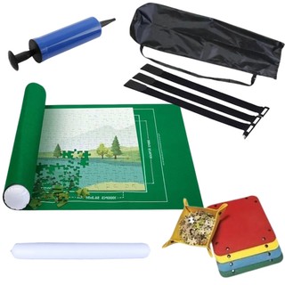 Tapete Porta Quebra Cabeça Até 3000 Peças Verde Castela em Oferta na Shopee